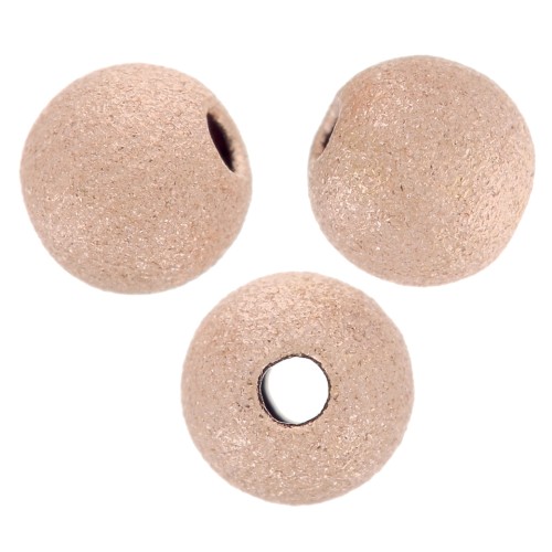 Perles rondes diamantées 4 mm Rose Gold filled (or laminé) x8