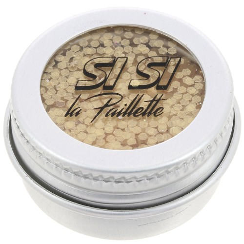 Paillettes biodégradables Si Si la Paillette - Or Pâle Moyennes - Doré x5ml