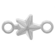Intercalaires étoile 14x7 mm - Placage Argent fin vieilli  x4|raw }}