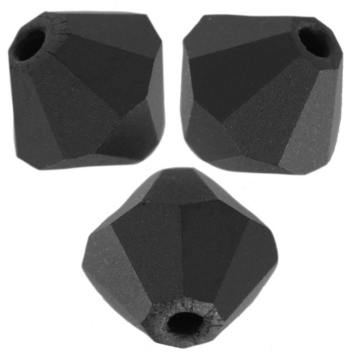 Perles toupies Preciosa - Rondelle Bead 5 mm - Jet Matt x12