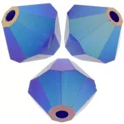 Perles toupies Preciosa - Rondelle Bead 6 mm - Cobalt Blue AB 2X x12