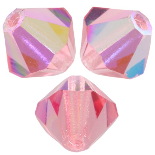 Perles toupies Preciosa - Rondelle Bead 6 mm - Rose Peach AB x12