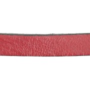 Lacet cuir 10 mm Rouge métallisé x30cm