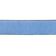 Lacet cuir 10 mm Bleu métallisé x30cm