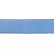Lacet cuir 10 mm Bleu métallisé x30cm
