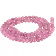 Perles  rondes facettées 3 mm en pierre gemme  - Tourmaline rose x38cm|raw }}