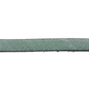 Lacet cuir 5x2 mm Vert métallisé x30cm