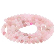 Perles  rondes facettées 3 mm en pierre gemme  - Opale rose x38cm|raw }}