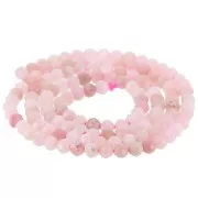 Perles  rondes facettées 3 mm en pierre gemme  - Opale rose x38cm