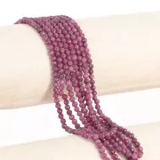 Perles  rondes facettées 3.5 mm en pierre gemme  - Imitation Rubis x38cm