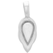 Attache pendentif à coller 18x6 mm - forme feuille - Argent 925 x1|raw }}