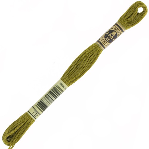 Fil à broder DMC Mouliné Spécial 117 MC - Olive (732) x8m