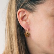 Pendentifs fleur 16 mm - Acier inoxydable 316L x2