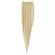 Pendentif franges en chaîne paloma 84x18 mm - Acier inoxydable 304L Doré x2