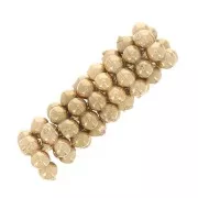 Perles rondelles fleurs 3 mm - Acier inoxydable 304L Doré x10