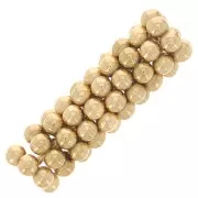 Perles rondelles fleurs 4 mm - Acier inoxydable 304L Doré x10