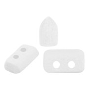 Perles en verre Piros® par Puca® 2x5 mm - White Light Mat x10g