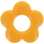 Pendentif fleur 21 mm en résine opaque - Mandarine x1