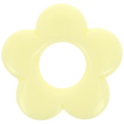 Pendentif fleur 21 mm en résine opaque - Jaune pâle x1|raw }}