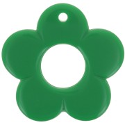 Pendentif fleur 35 mm en résine opaque - Vert sapin x1|raw }}