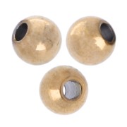 Perles rondes 2 mm avec un trou de 0.7 mm - Acier inoxydable 316 Doré x100|raw }}