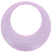 Pendentif rond évidé en résine opaque 44 mm - Violet clair x1