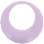 Pendentif rond évidé en résine opaque 44 mm - Violet clair x1