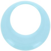 Pendentif rond évidé en résine opaque 44 mm - Bleu pastel x1|raw }}