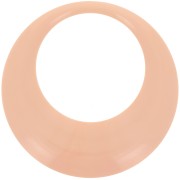 Pendentif rond évidé en résine opaque 44 mm - Peach x1