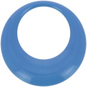 Pendentif rond évidé en résine opaque 44 mm - Bleu x1|raw }}