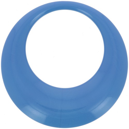 Pendentif rond évidé en résine opaque 44 mm - Bleu x1