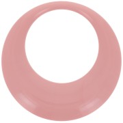 Pendentif rond évidé en résine opaque 44 mm - Rose saumon x1