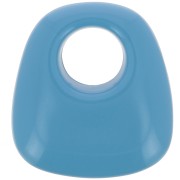 Pendentif trapèze en résine opaque 23x21 mm - Bleu x1|raw }}
