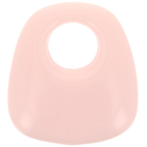 Pendentif trapèze en résine opaque 23x21 mm - Rose clair x1