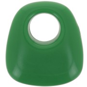 Pendentif trapèze en résine opaque 23x21 mm - Vert sapin x1