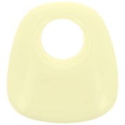 Pendentif trapèze en résine opaque 23x21 mm - Jaune pâle x1|raw }}
