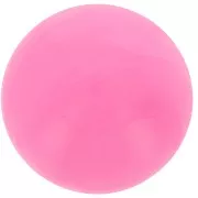 Cabochon rond en résine opaque 12 mm - Rose vif marbré x1