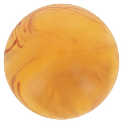 Cabochon rond 12 mm en résine translucide - Abricot marbré x1