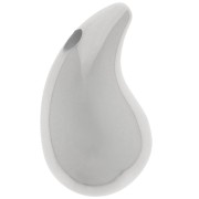 Pendentif goutte bombée 31x17 mm en acrylique - Argenté x1|raw }}