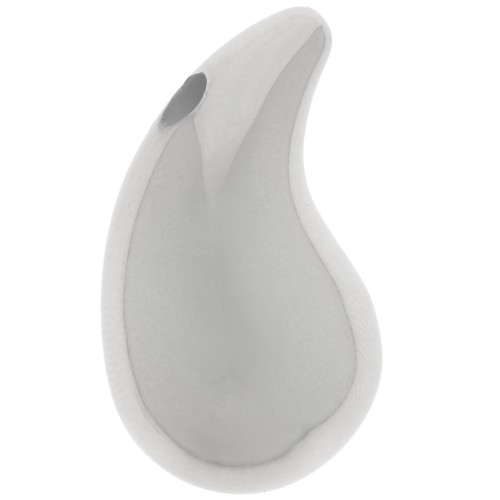 Pendentif goutte bombée 31x17 mm en acrylique - Argenté x1