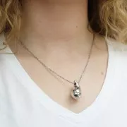 Pendentif goutte bombée 31x17 mm en acrylique - Doré x1