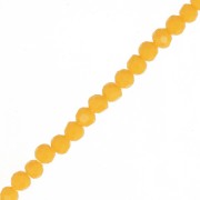 Perles rondes facettées 4 mm - Opaque jaune x35cm|raw }}