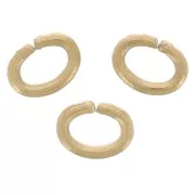 Anneaux ovales ouverts 4x3x0.7 mm - Acier inoxydable 304L Doré x100