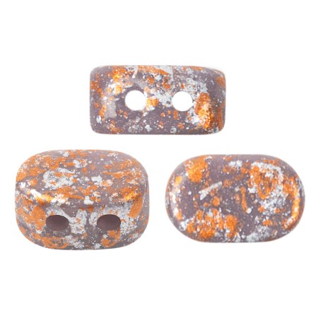 Perles en verre Lipsi® par Puca® 4x6 mm - Opaque Amethyst Tweedy x10g