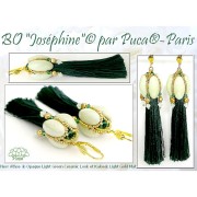 Athos 3D 3 trous® par Puca® 20x10 mm - Opaque Light Green Ceramic Look x1