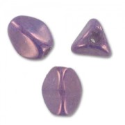 Perles en verre tchèque Pinch Beads 5x3 mm Opaque Luster Amethyst x50|raw }}