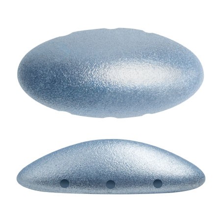 Athos 3D 3 trous® par Puca® 20x10 mm - Light Blue Metallic Mat x1