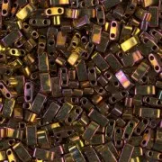 Miyuki Half Tila Beads 5x2.3x1.9 mm HTL-462 - Met Gold Iris x10g