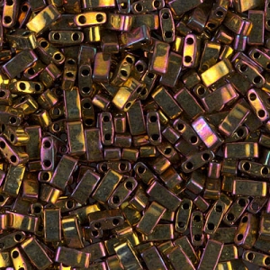 Miyuki Half Tila Beads 5x2.3x1.9 mm HTL-462 - Gold Iris Metallic x10g