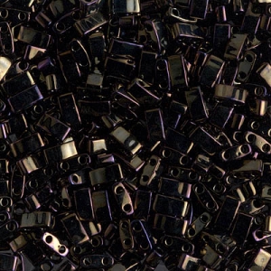 Miyuki Half Tila Beads 5x2.3x1.9 mm HTL-458 - Met Brown Iris x10g